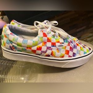 (EUC) VANS CHECKER BOARD PRIDE SNEAKERS MENS 9 WOMENS 10.5 EXCELLENT CONDITION